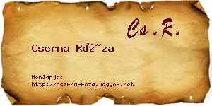 Cserna Róza névjegykártya